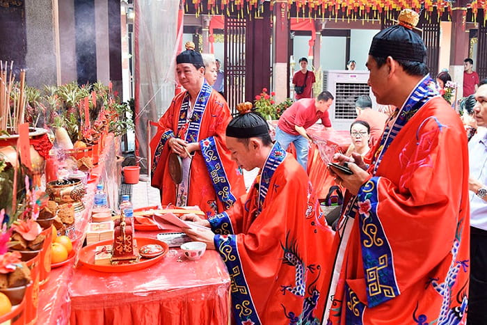 Lễ hội ở chùa Thian Hock Keng Singapore