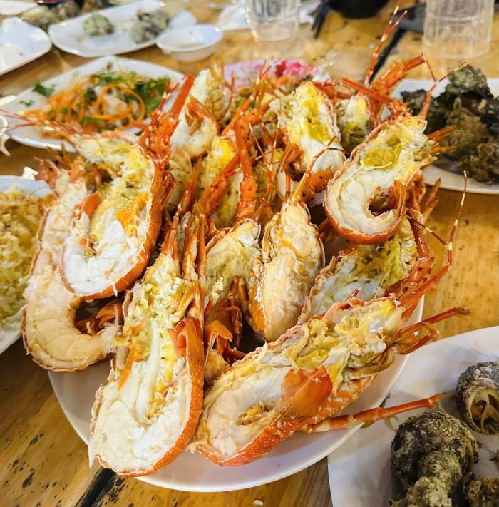 tôm hùm ở Bãi Chướng Bình Ba