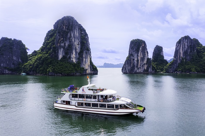 hòn Gà Chọi Hạ Long - tàu lưu trú