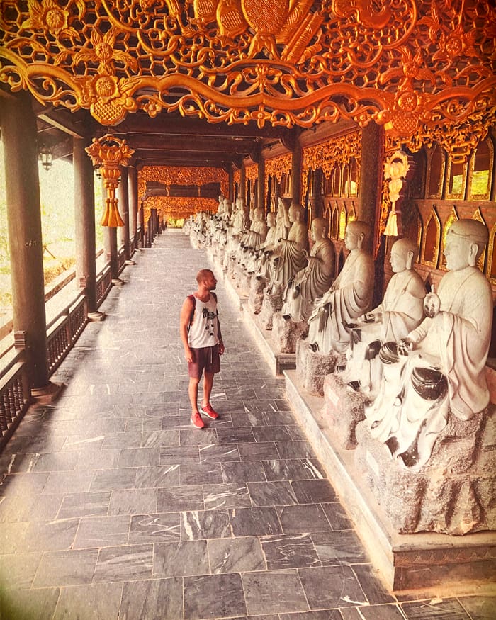 chùa Bái Đính Ninh Bình - hành lang La Hán