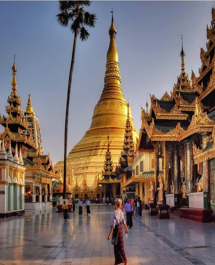 Chùa Shwedagon là ngôi chùa vàng trên thế giới rất linh thiêng
