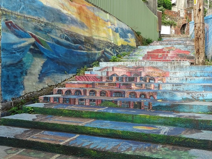 Thang nghệ thuật 3D Tamsui là điểm tham quan ở cảng biển Tam Sui