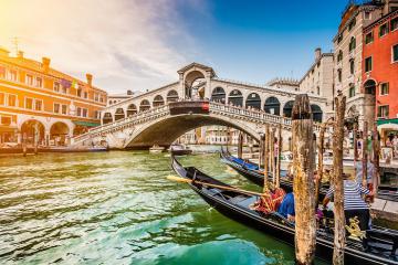 Quang cảnh yên tĩnh hiếm hoi khi Venice vắng du khách