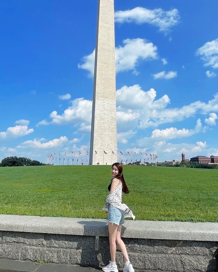 Check in đài tưởng niệm Washington Mỹ