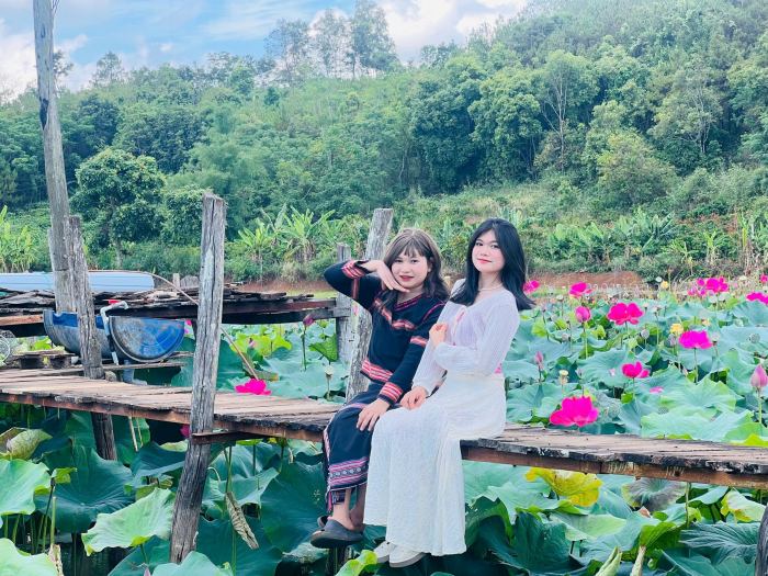 ngắm cảnh mùa sen hồ Ia Bang Gia Lai 