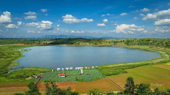 vị trí hồ mùa sen hồ Ia Bang Gia Lai 