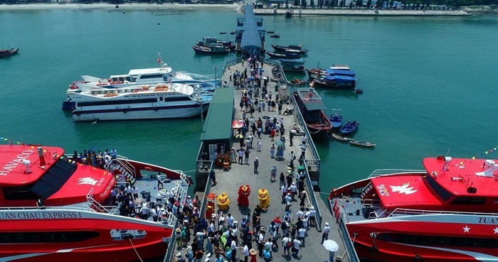 tàu cao tốc ra Cô Tô - xuất phát