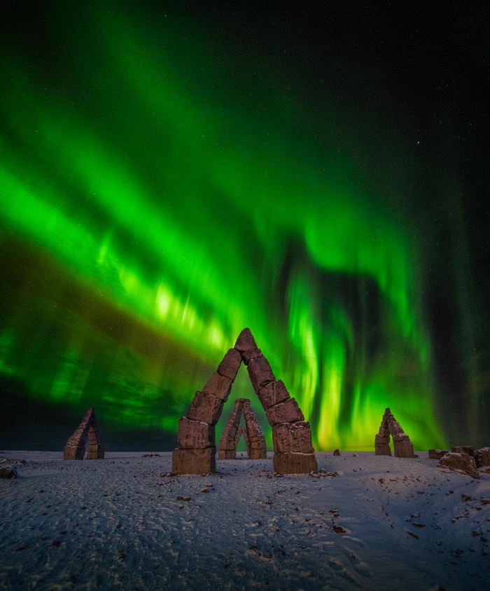 Raufarhöfn là địa điểm ngắm cực quang ở Iceland