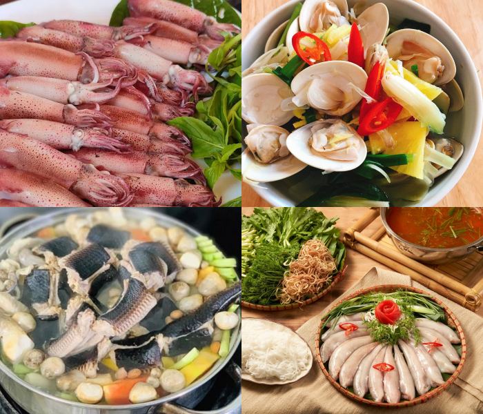 kinh nghiệm du lịch biển Bảo Ninh hải sản 