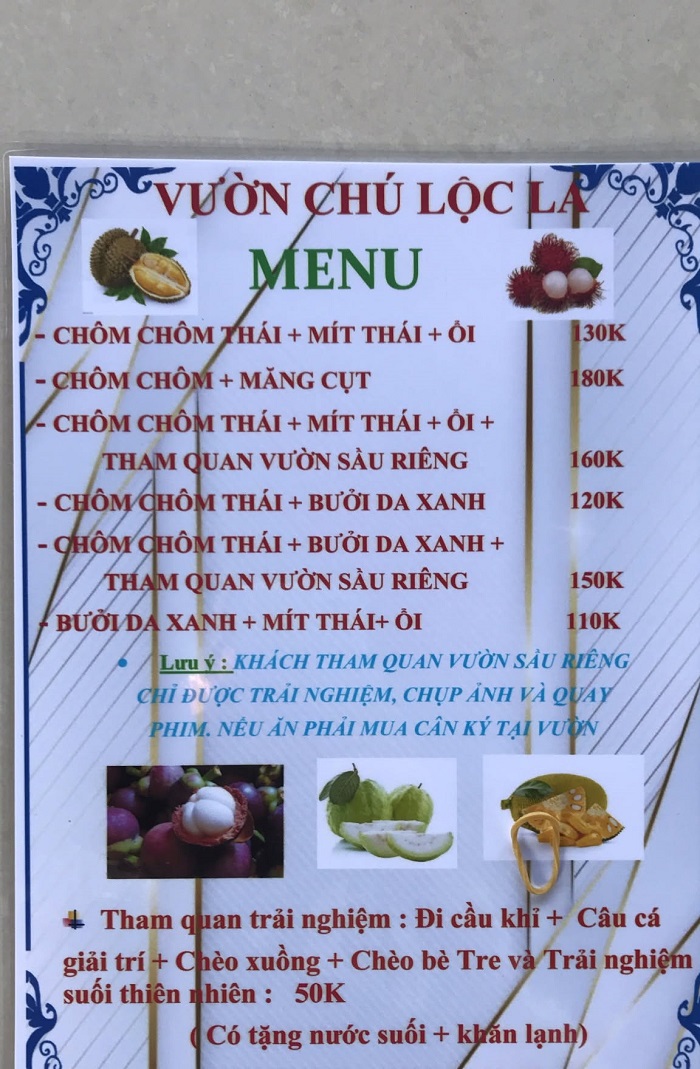 Vườn trái cây chú Lộc La - giá vé