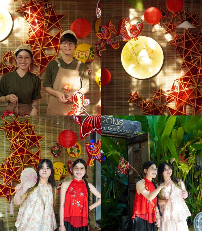 quán cafe decor trung thu ở Đà Nẵng Thong Dong 