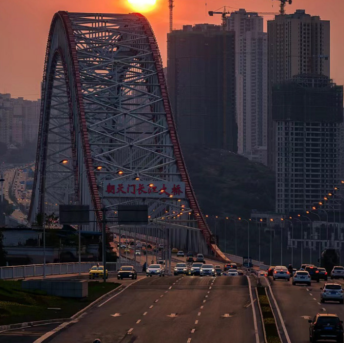  cầu Chaotianmen Trùng Khánh cận cảnh