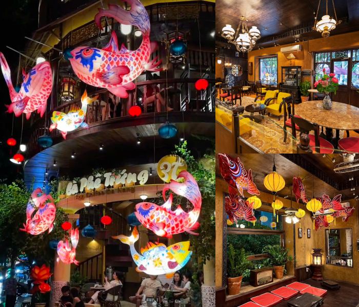 quán cafe decor trung thu ở Đà Nẵng Cafe trứng 3T