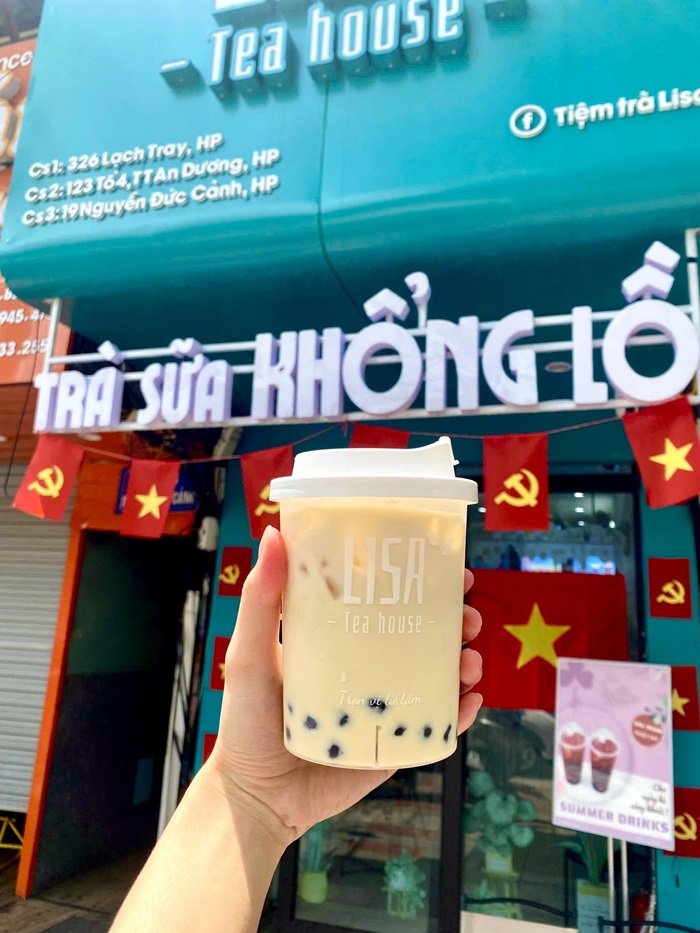 quán trà sữa ở Hải Phòng - Tiệm trà Lisa Lạch Tray