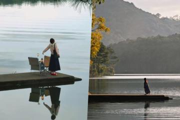 Cầu tàu vô cực hồ Tuyền Lâm - điểm check-in vibe ma mị siêu đẹp ở Đà Lạt