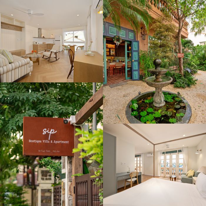 home và villa sống ảo ở Hội An Sip Boutique Villa Apartment