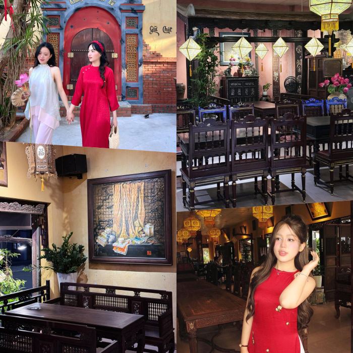 quán cafe phong cách cung đình ở Huế Không Gian Hoài Cổ