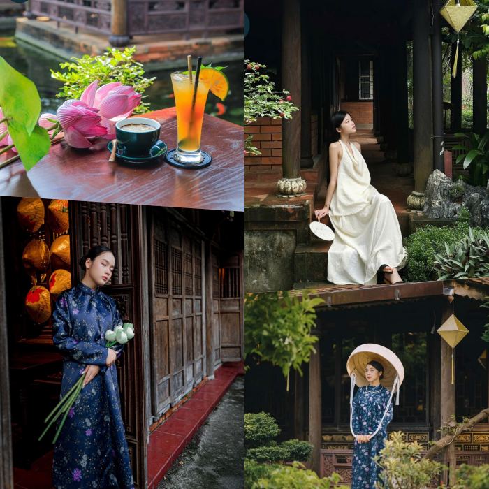 quán cafe phong cách cung đình ở Huế Không Gian Hoài Cổ