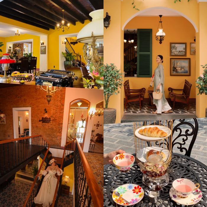 quán cafe phong cách cung đình ở Huế Mémoire Café