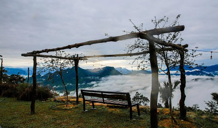 SIM Farmstay Hà Giang còn có góc săn mây cực chill