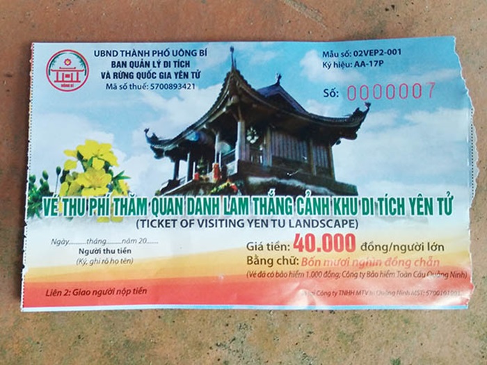 kinh nghiệm đi cáp treo Yên Tử - vé