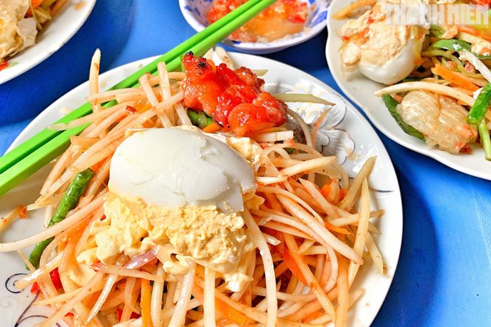 Món ngon ở Tri Tôn An Giang đu đủ đâm