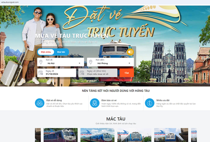 tàu Hà Nội Hải Phòng - đặt vé