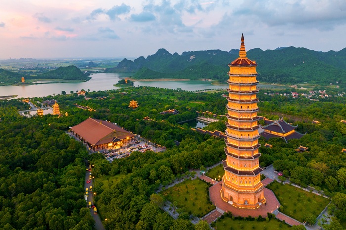 Quần thể chùa Bái Đính rất rộng, đạt nhiều kỷ lục ấn tượng - Ảnh: Báo Chính Phủ