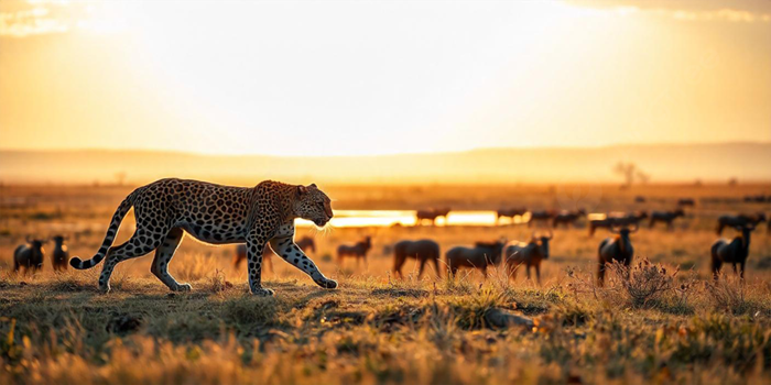 Lý do nên đi du lịch châu Phi là thỏa sức ngắm bình minh, background cực chất - Ảnh: Pngtree