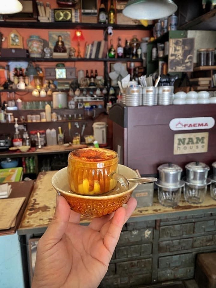 Ghé Nam House thưởng thức ly cà phê trứng hấp dẫn - Ảnh: Fanpage