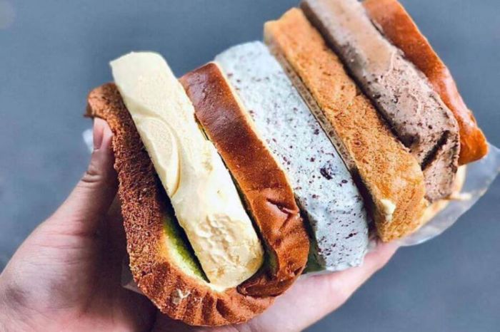 Món bánh mì kẹp kem độc đáo ở Đài Trung (Nguồn: dotienich.vn)