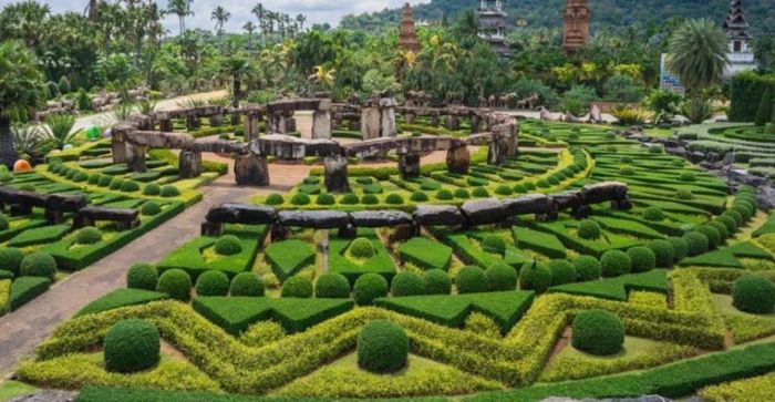 Check in vườn nhiệt đới Nong Nooch Pattaya xinh đẹp