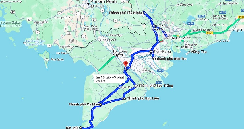 Lịch trình tour Miền Tây 5N4Đ từ Hà Nội